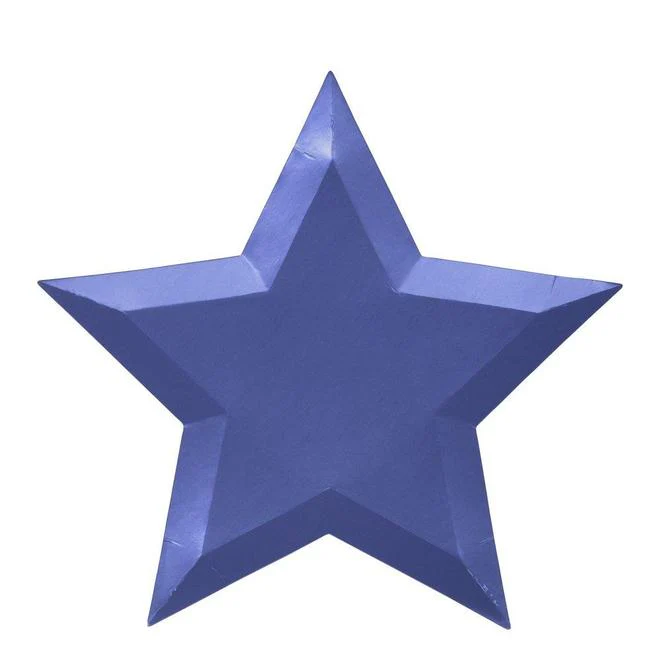 Platos estrella metalizados multicolor - Imagen 4