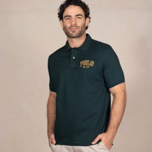 Camiseta Polo Fondo Entero Color Verde Petróleo Ref. 101251225