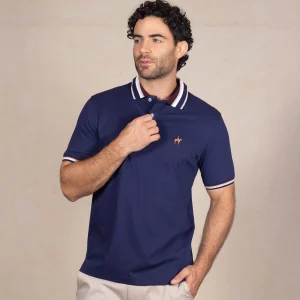 Polo Contraste Color Azul Marino Ref. 130041225