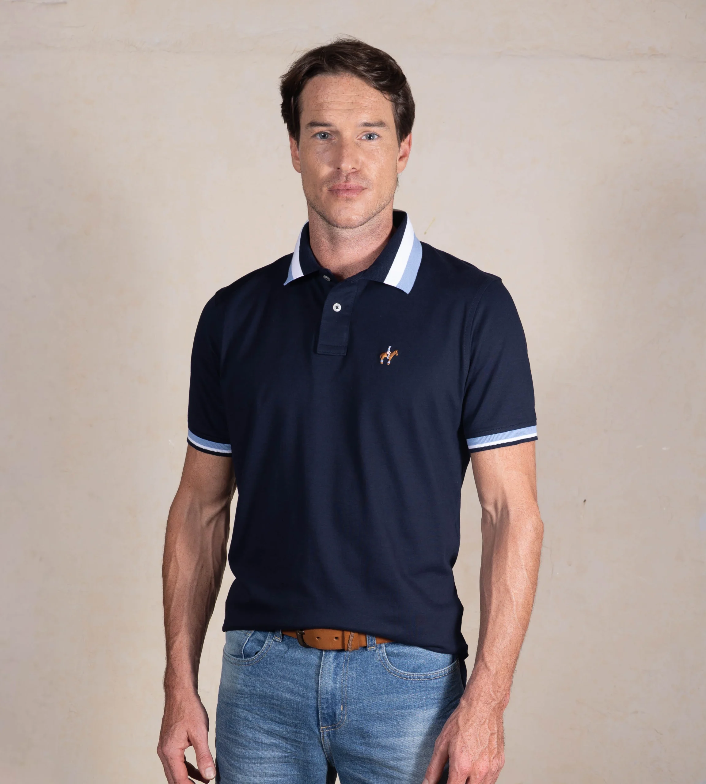 Polo Contraste Color Azul Navy Ref. 130331225