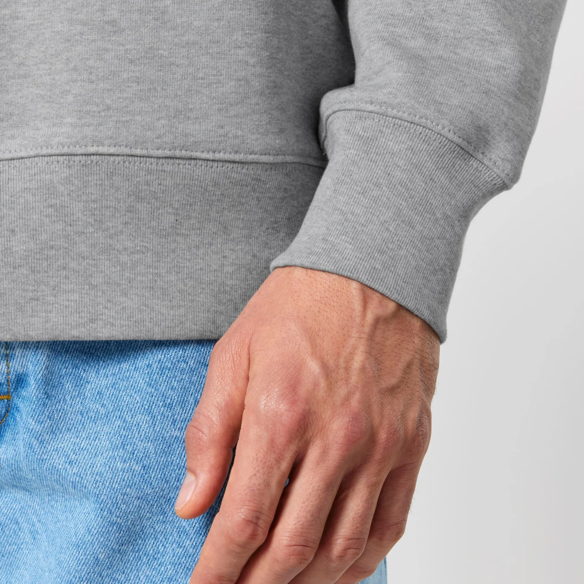 Sudadera Sin Capucha Gris Teddy - Imagen 4