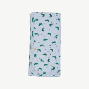 Manta Doble Cara - Camaleones - Celeste