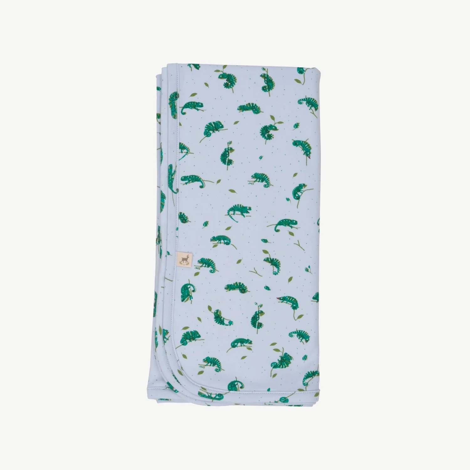 Manta Doble Cara - Camaleones - Celeste