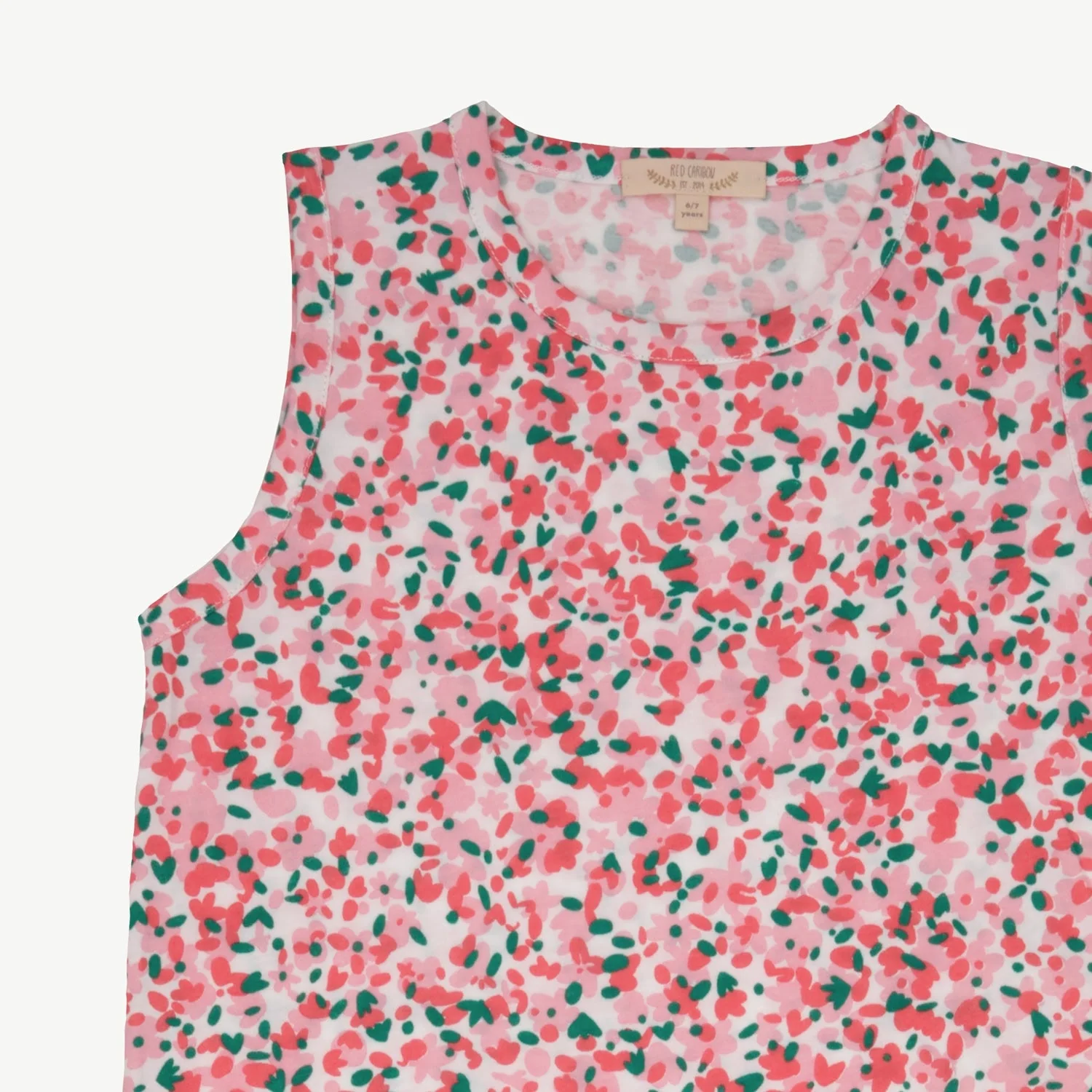 Vestido Manga Cero - Flores - Crema - Imagen 3