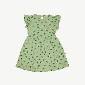 Vestido Mangas con Volante - Camaleones - Verde Claro