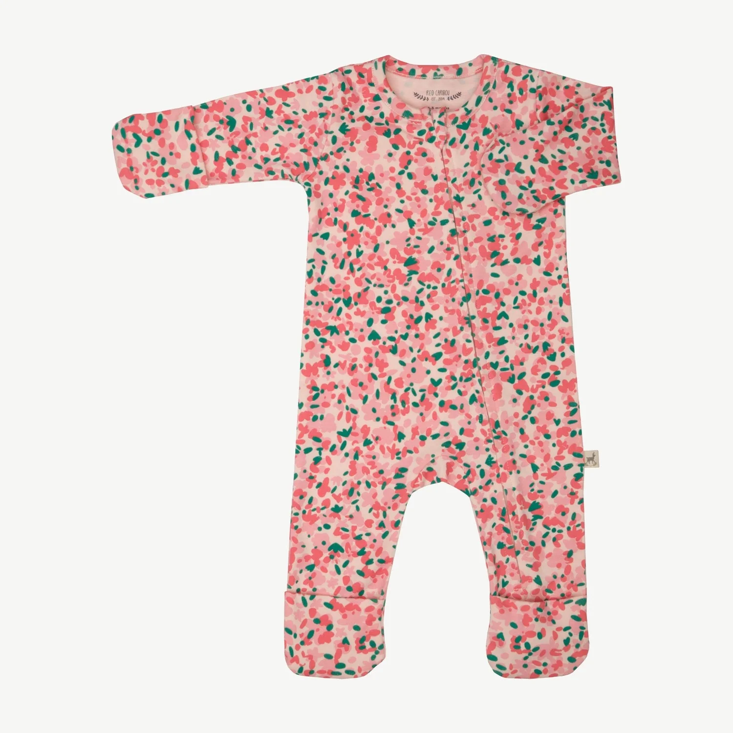 Pijama con Cierre - Flores - Durazno Suave - Imagen 3