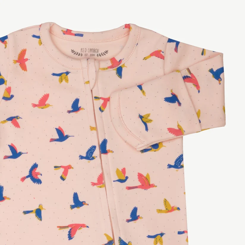 Pijama con Cierre - Aves - Durazno Suave - Imagen 4