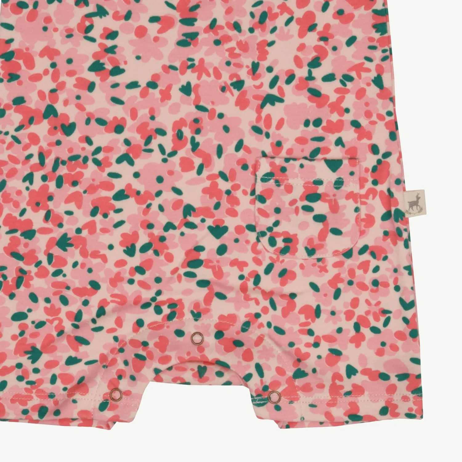 Enterizo Manga Corta - Flores - Durazno Suave - Imagen 4