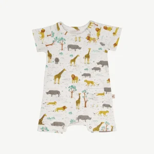 Enterizo Manga Corta - Safari - Crema