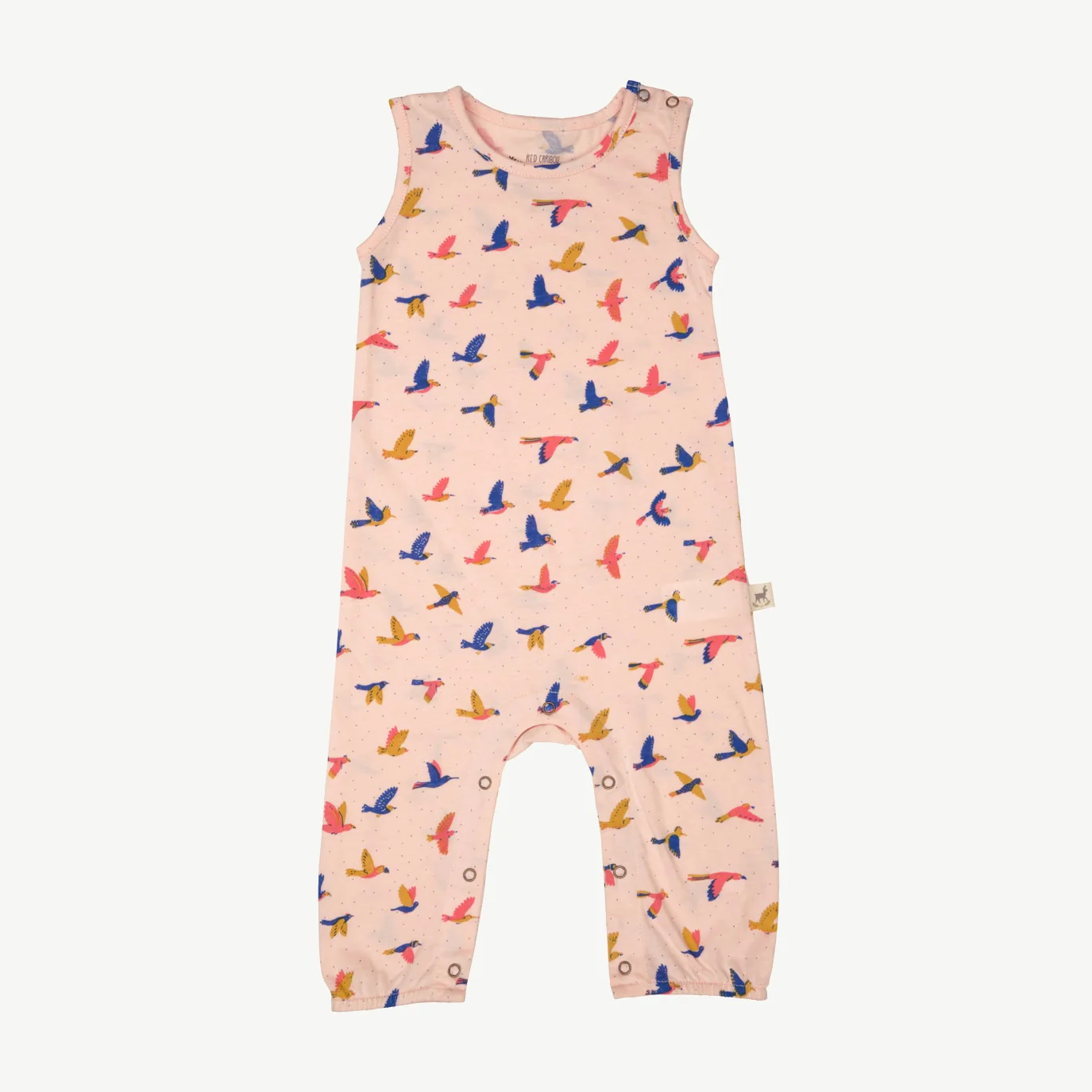 Enterizo Manga Cero - Aves - Durazno Suave