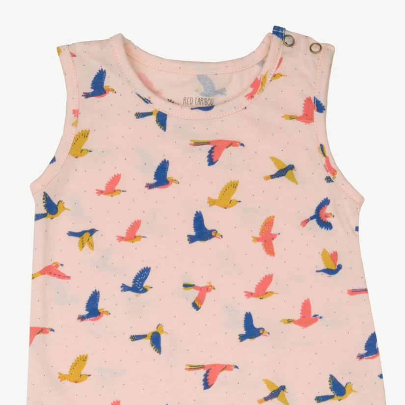 Enterizo Manga Cero - Aves - Durazno Suave - Imagen 3