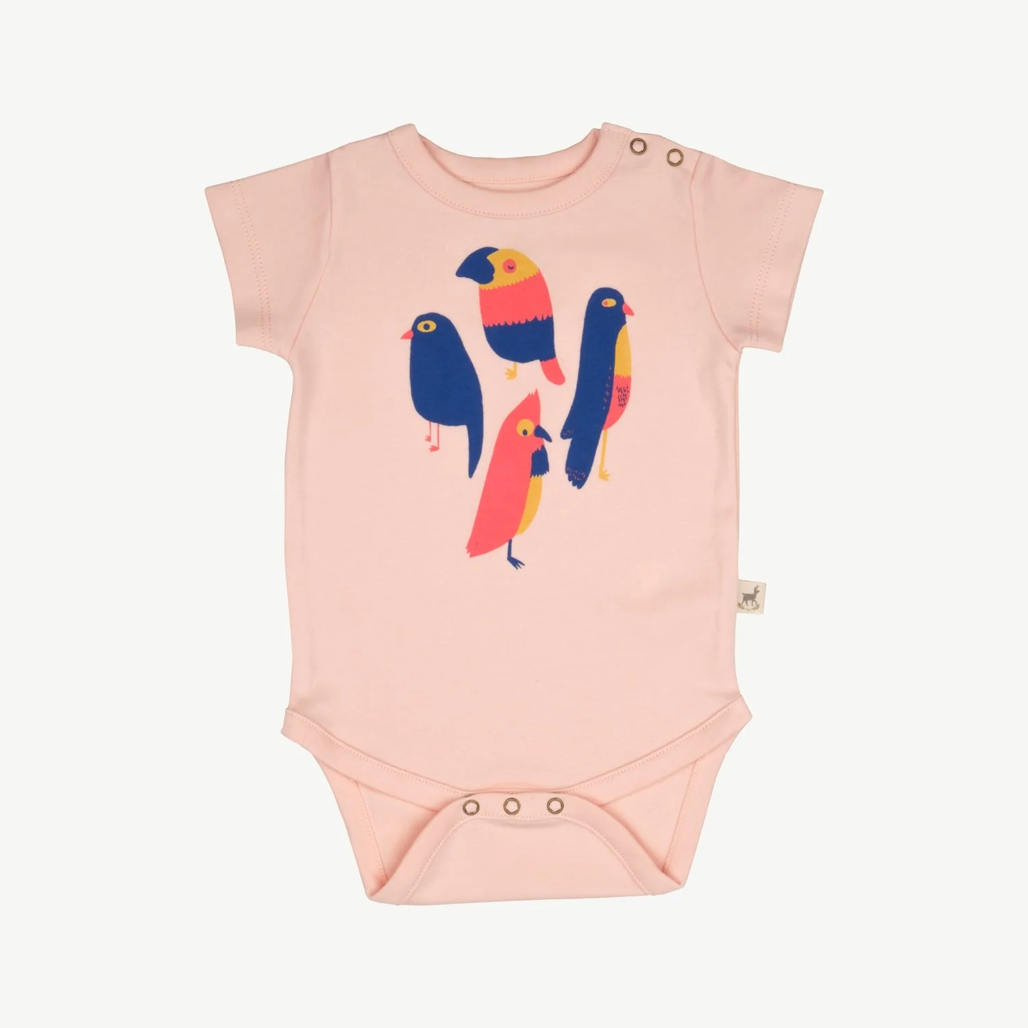 Body Manga Corta - Pájaros - Durazno Suave