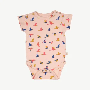 Body Manga Corta - Aves - Durazno Suave