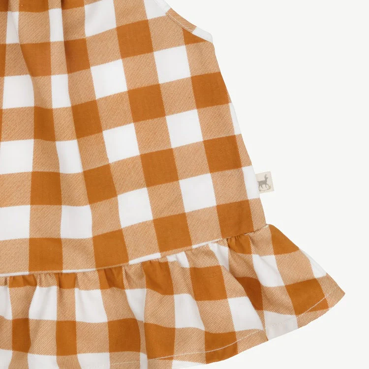 Blusa con Tirantes - Cuadros Vichy - Mostaza - Imagen 4