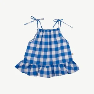 Blusa con Tirantes - Cuadros Vichy - Azul