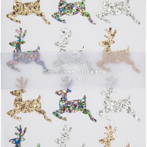 Hojas de Stickers - Renos glitter