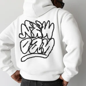 Sudadera oversize con capucha EPIC ME blanca New Day